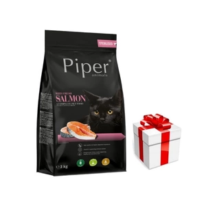 DOLINA NOTECI Piper Animals su lašiša sterilizuotoms katėms 3kg + Staigmena katei