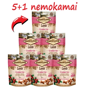 Carnilove Crunchy Snack, ėriena ir spanguolės 200 g 5+1 nemokamai