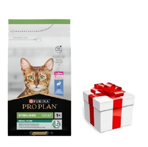 PRO PLAN Sterilizuotas Renal Plus su triušiena sausas kačių pašaras 1,5 kg + STAIGMENA KATEI