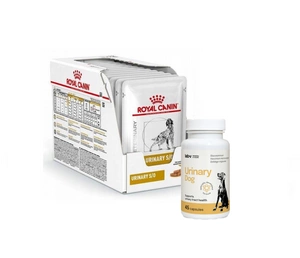 ROYAL CANIN Šunų šlapimo takų senėjimas +7 kepaliukas 12x85 + LAB-V Urinary Dog - Pagalba šunims sergant šlapimo takų infekcija 45 kapsulės