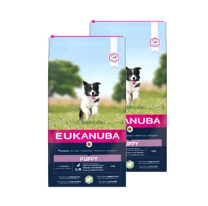 EUKANUBA Puppy&Junior Small/Medium Lamb&Rice 2x12kg - 3% PIGIAU