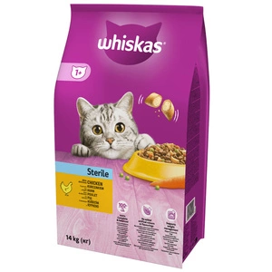 WHISKAS Sterile 14kg - sausas ėdalas katėms po sterilizacijos su vištiena
