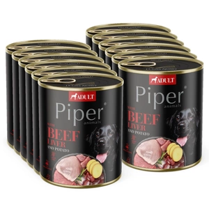 DOLINA NOTECI Piper šunims su jautienos kepenėlėmis ir bulvėmis 12x800g