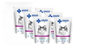 ENZO VET Sterilised  su veršiena padaže ir kalakutiena drebučiuose 6x100g