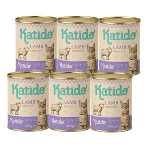 Katido Šlapias ėdalas katėms su ėriena 6x400g