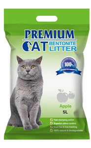 Premium Cat Clumping Bentonite kraikas - obuolys katėms 5L