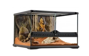 MAŽAS stiklinis terariumas, 45x45x30cm