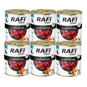 DOLINA NOTECI Šlapias ėdalas šunims Rafi Classic su ėriena 6x800g