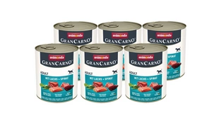 ANIMONDA GranCarno Adult Dog skonis: lašiša + špinatai 6x800g