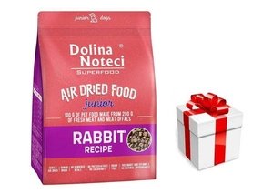 DOLINA NOTECI Superfood Junior pašaras triušiams - džiovintas šunų maistas 5kg + Staigmena Šunui