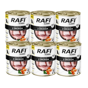 DOLINA NOTECI Šlapias ėdalas šunims Rafi Classic su paukštiena 6x800g