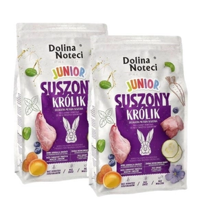 DOLINA NOTECI Premium Junior triušių sausas maistas šunims 2x4kg