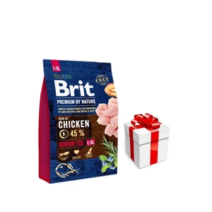 BRIT Premium By Nature Senior L+XL 3kg + Staigmena Šunui