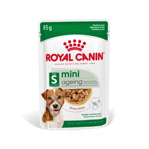 ROYAL CANIN Mini Ageing 12+ 12x85g drėgno ėdalo padaže brandiems vyresniems nei 12 metų amžiaus mažų veislių šunims