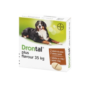 BAYER Drontal PLUS FLAVOUR šunims virš.35kg 2tabl