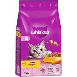 WHISKAS Adult 3,8 kg - sausas ėdalas suaugusioms katėms su gardžia vištiena