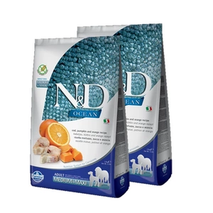 FARMINA N&D Ocean canine COD, PUMPKIN & ORANGE ADULT MEDIUM & MAXI 2x12kg