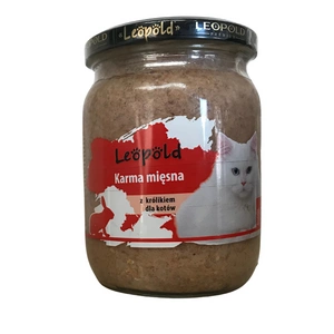 Leopold triušienos ėdalas katėms 500g (stiklainis)