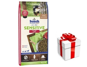Bosch Sensitive Lamb & Rice, aviena ir ryžiai (naujas receptas) 15kg + STAIGMENA ŠUNUI