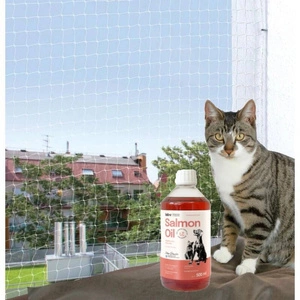 TRIXIE Apsauginis tinklas skaidrus 3x2 m + LAB V Lašišų aliejus šunims ir katėms 500ml