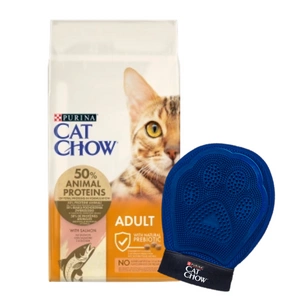 PURINA Cat Chow Adult Salmon Food 15kg + nemokama priežiūros pirštinė