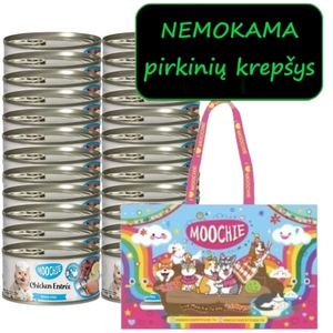 MOOCHIE VIŠTIENOS PATIEKALAS KAULŲ SRIUBE 24x156 g + NEMOKAMAI pirkinių krepšys