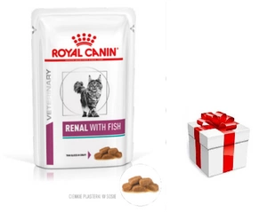 ROYAL CANIN Renal with Fish 12x85g konserva + STAIGMENA KATEI
