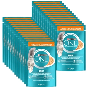 Purina One Cat Adult su vištiena ir šparaginėmis pupelėmis 26x85g