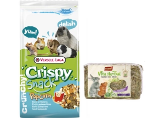 VERSELE LAGA Snack Popcorn 650g - papildomas maistas graužikams + VITAPOL Šienas graužikams 250g